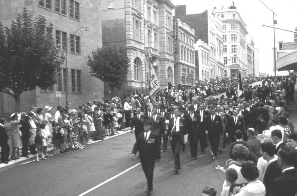 ridgewell BW march with flag